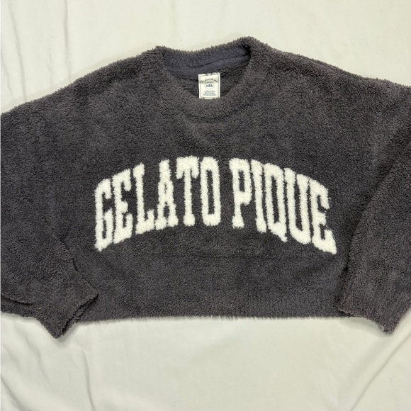 Gelato Pique Sweaters - Japan Gelato Pique Gray Fuzzy Sweater